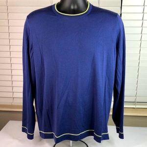 Malo periwinkle blue fine wool crew neck sweater.